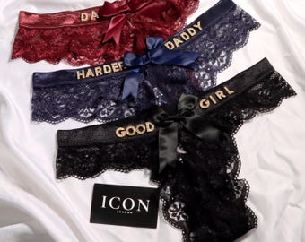Personalized Thong Gift for Him, Custom Name Lingerie, Sexy Birthday Surprise, Romantic Custom Panties, Boyfriend Gift Idea