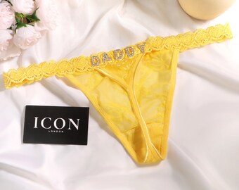 Personalized Name Thong, Custom Lingerie Gift for Him, Sexy Custom Thong, Anniversary Gift, Valentine’s Gift, Romantic Custom Panties