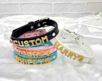 Personalized Letters Choker Necklace, Rhinestone Choker Necklace, Women Cosplay Collar Jewelry, Party Choker, Custom Necklace Gift