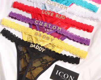 Funny Custom Thong for Him, Personalized Lingerie Gift, Cheeky Anniversary Surprise, Custom Underwear with Name, Valentine’s Gift Idea