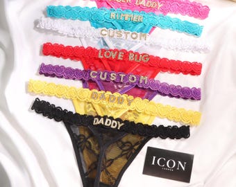 Custom Underwear with Name, Personalized Thong Gift for Him, Funny Romantic Lingerie, Anniversary Gift for Boyfriend, Valentine’s Surprise