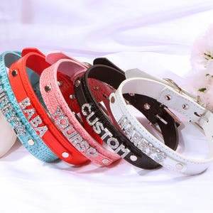 Gargantilla con letras personalizadas, collar con diamantes de imitación, ideal para cosplay.