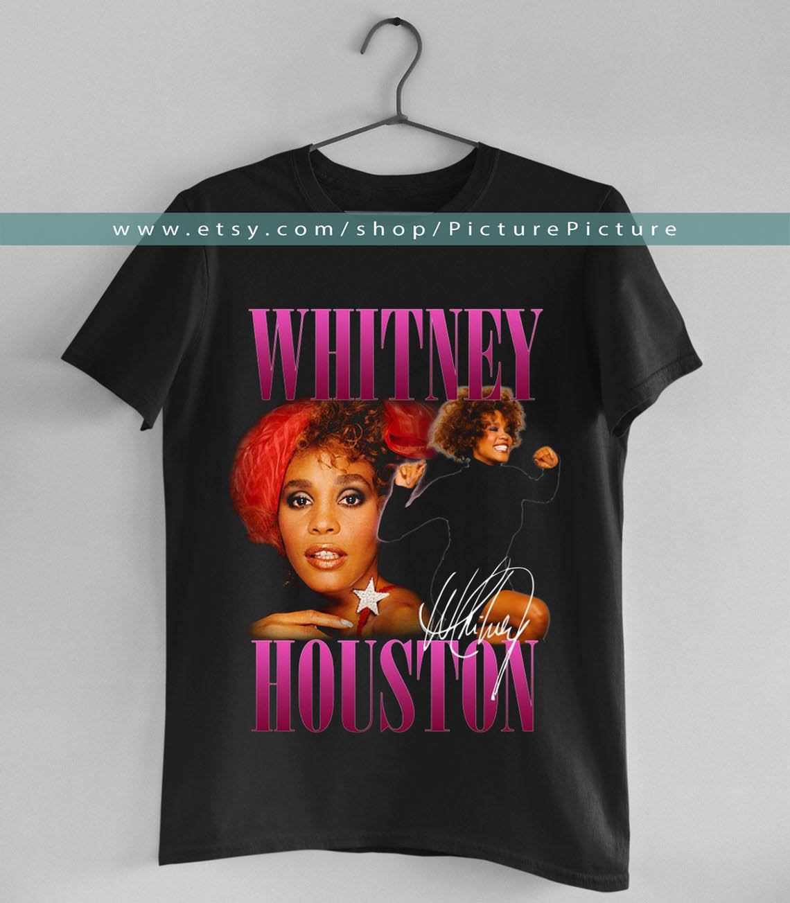 Whitney Houston 90s Homage T Shirt 
