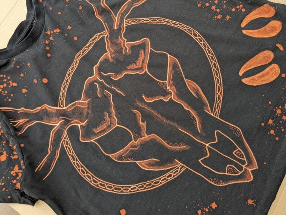 Handpainted With Bleach T-shirt. A Unique Design. - Etsy