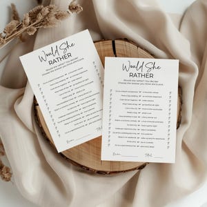 Serait-elle plutôt modèle de jeu de douche nuptiale, jeu imprimable modifiable, qui connaît le mieux la mariée, activité de mariage amusante