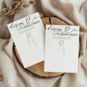 Guess the Dress Bridal Shower Game, Sketch the Dress Printable for Fun Bridal Party Activities and Games