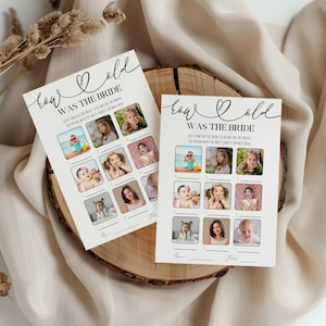 How Old Was She Game, Interactive Bridal Shower Game, Age Guessing Printable, Editable Wedding Activity