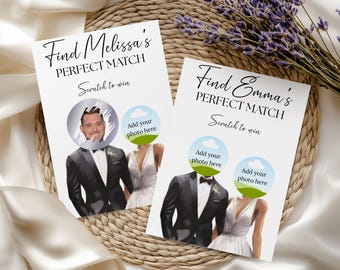 Bridal Shower Scratch Off Template, Editable Game, Printable Fun for Wedding Party, DIY Bridal Shower Activity, Who Has the Bride and Groom