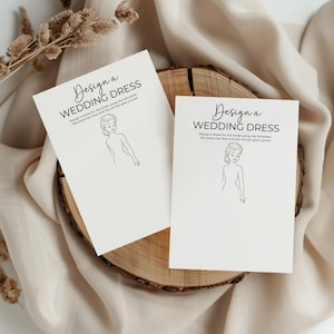 Design the Wedding Dress, Funny Wedding Dress Drawing Game, Printable Bridal Shower Activity