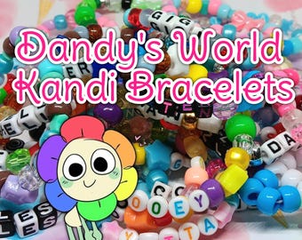 Dandy&#39;s World Kandi Armbänder - Toons DW Roblox Spiel Kawaii Szene Emo Perlen Schmuck