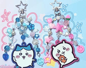 Chiikawa & Hachiware Keychains - Kawaii Gashapon Toys, Heisei Retro Trinkets, Bag Charms, Deco Beaded Accessory