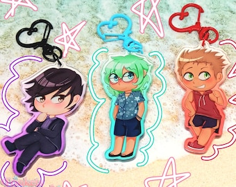 Our Life B&A Acrylic Keychains – Cove, Baxter, Derek, Otome Game Charm