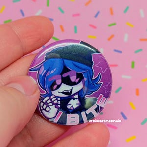 I Bite Pinback Button - 37mm Uzi Doorman Murder Drones Animation Webseries Pin Badge Handmade Cosplay Accessory