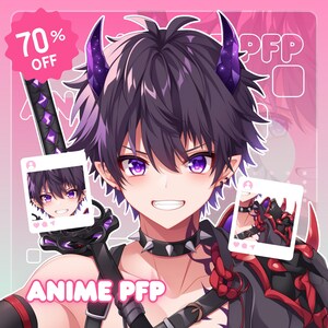 Custom PFP, pfp for twitch, Profile Icon, Anime, pfp Anime, pfp Commission, Profile picture, Vtuber pfp, PNGtuber pfp, Character Commission