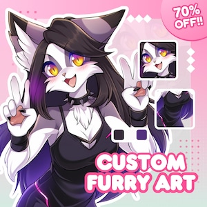 Furry Art Commission | Custom Pfp/Headshot Anime Furry Profile Picture | Furry Icon Sketch | Fursona Commission | Anime Furry