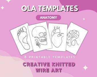 Anatomy Wire Art-sjablonen: doe-het-zelfbuiggids (pdf-patroon)