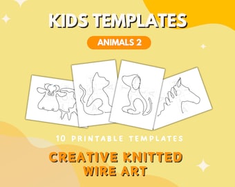 Animal Wire Art Templates: DIY Bending Guide (PDF Pattern)
