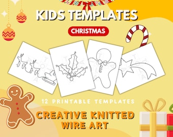 Christmas Wire Art Templates: DIY Bending Guide (Printable Pattern)