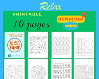 Libro da colorare con mandala geometrici per la consapevolezza: 10 pagine antistress (download in PDF)