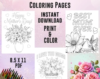 Dibujos para colorear del Día de la Madre: 10 diseños imprimibles (Descarga PDF)