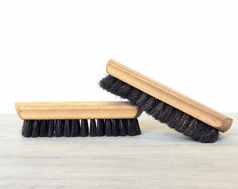 Pair of Vintage Wooden Shoe Shine  Brushes