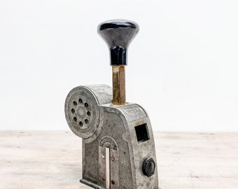 Antique MULTIPOST CO. Postage Stamper Affixing Machine Rochester NY Model 35 Industrial Stamping Art Deco