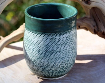 Small Decorative Green Patina Vase