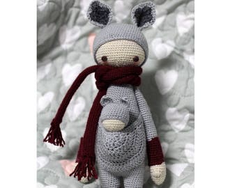 Kira the kangaroo, crocheted stuffed doll