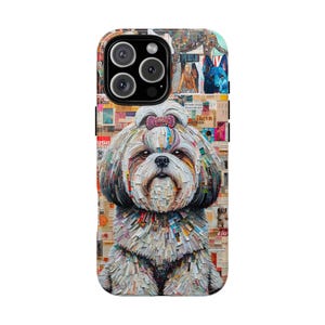 Dog Phone Case, Apple iPhone, Samsung Galaxy, Google Pixel, Durable Protective Cover, Unique Collage Art, Matte Glossy Finish, Holiday Gift