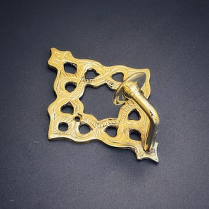 Handmade Moroccan Brass Wall Hook: Geometric Star Design