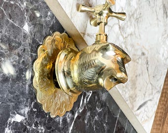 Handmade Antique Brass Faucet: Moroccan Vintage Sink Tap