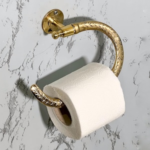 Porta carta igienica in ottone massiccio vintage, gancio per WC in ottone per bagno, gancio per sanitari, maniglia marocchino, grazioso gancio per asciugamani in ottone