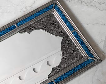 Handmade Moroccan Mirror: Large Arched Wall Decor
