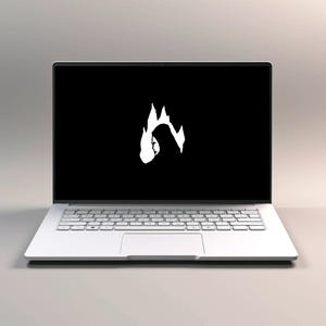 Nattflamma skrivbordsunderlägg | Mörk konst | Minimalistisk | Ockult | Unik | Digital nedladdning