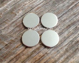 1/2 inch 22 Gauge Sterling Silver Round Circle Discs Jewelry Stamping Supplies