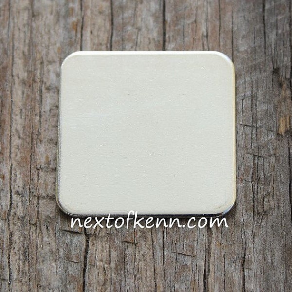 3/4 inch 20 g  Rounded Sterling Silver Squares - Great for creating personalized hand stamped jewelry