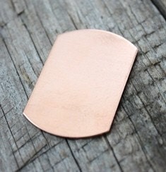 SALE - 2 Pack - 18g Large Copper Dog Tags - Hand Stamp Jewelry Suppli…