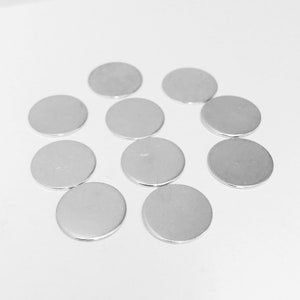 5/8 inch 20 gauge Sterling Silver disc - Hand Stamped Jewelry Supplies