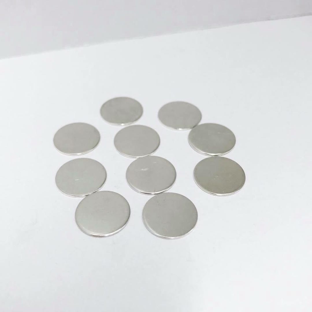 10 Pack 3/8 Inch 24 Gauge Sterling Silver Round Circle Discs Jewelry ...