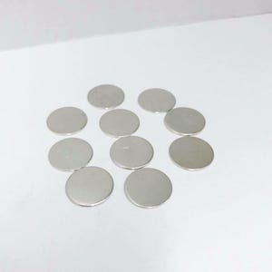 10 Pack 3/8 inch 24 Gauge Sterling Silver Round Circle Discs Jewelry Stamping Supplies