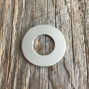 1 x 1/2 - One Inch 20 Gauge Sterling Silver Round Circle Washer Discs Jewelry Stamping Supplies