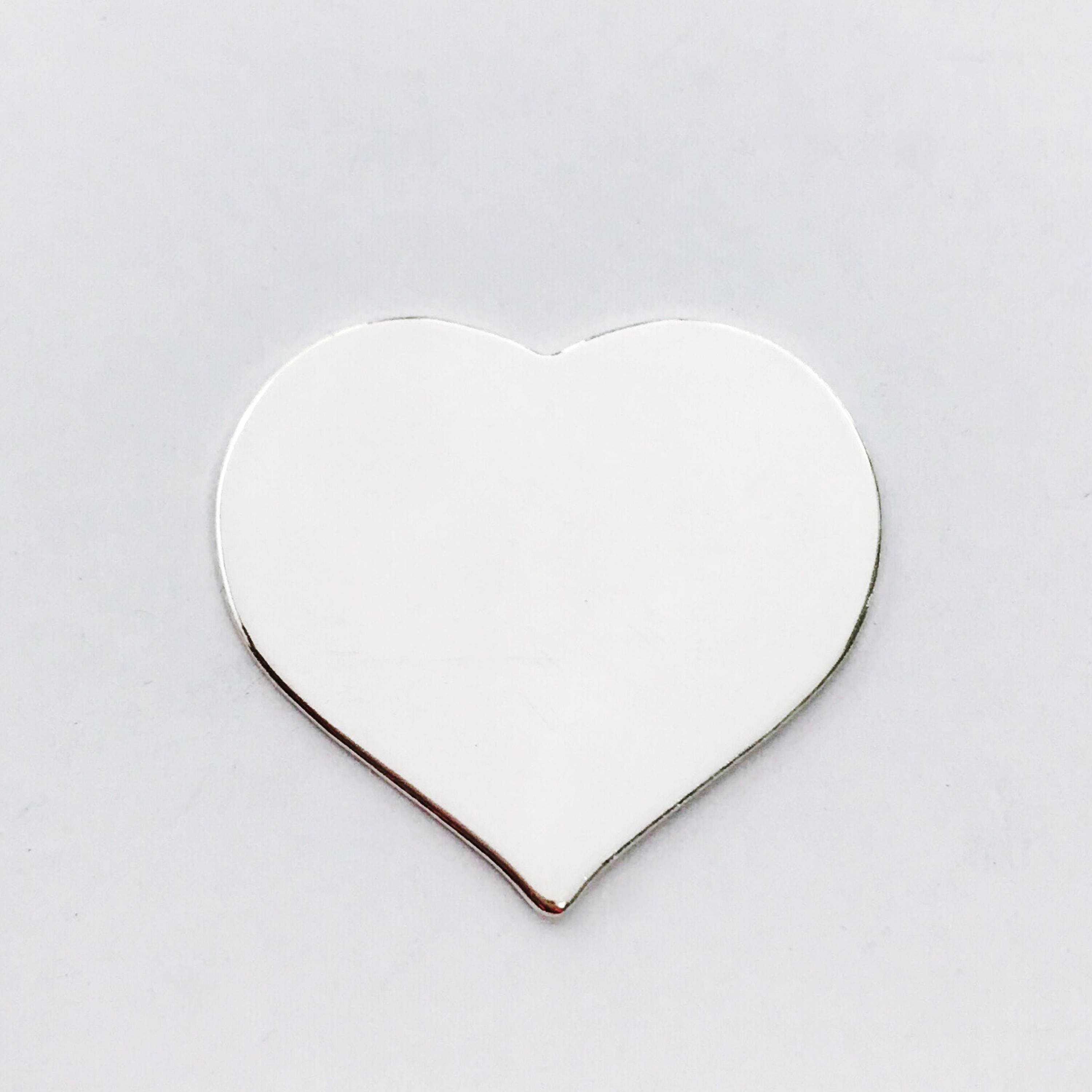 SALE - 10 pk 1/2 inch 20 gauge Sterling Silver hearts - Hand Stamped …