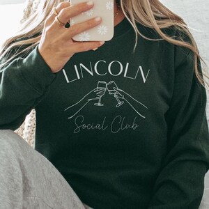 Lincoln Social Club Crewneck Sweatshirt - Unisex Graphic Pullover, Lincoln Nebraska, LNK