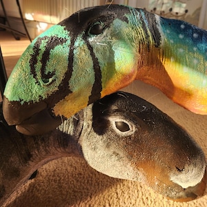 Handmade Tenontosaurus Dinosaur Decor - Bust Sculpture Hanging Wall Mount