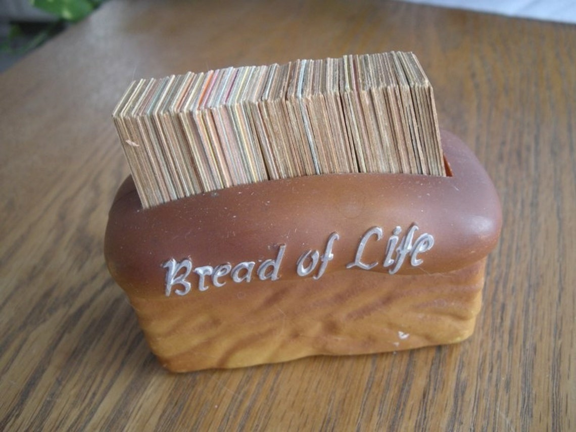 Bread of life Vintage Loaf of Bread filled with Verse Cards Etsy