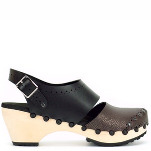 vegan leather clogs