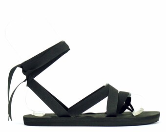 Flat Ribbon Sandals - Includes 6 Interchangeable Ribbons - Vegan