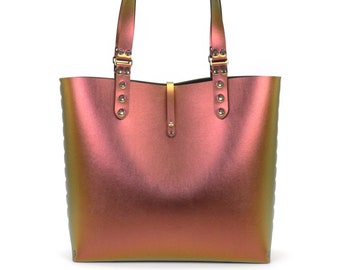 Ruby Tote Bag | Ruby Red Iridescent Tote | Vegan Tote Bag | Made in USA by Mohop