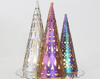 Holiday Tree Light Decorations Christmas Lanterns Peacock Etsy