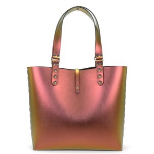 Ruby Tote Bag | Ruby Red Iridescent Tote | Vegan Tote Bag | Made in USA by Mohop